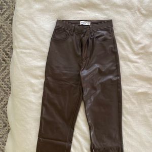 Brown leather pants from Abercrombie and fitch